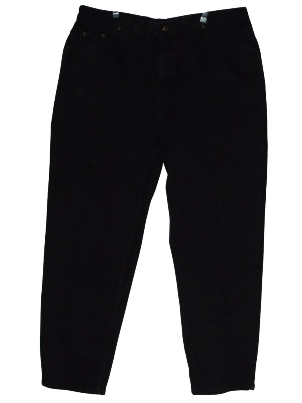CHIC Jeans Size 22WP x 30" Black 5-pocket high rise tapered 100% Cotton